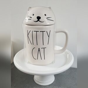 Rae Dunn Cream Kitty Cat Mug